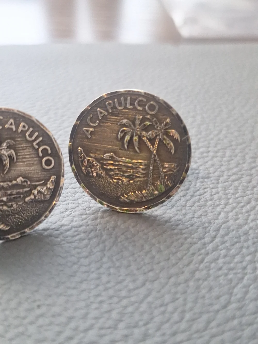 Vintage .925 Sterling Silver Acapulco Cufflinks Stamped Mexico Silme 14.13 Grams